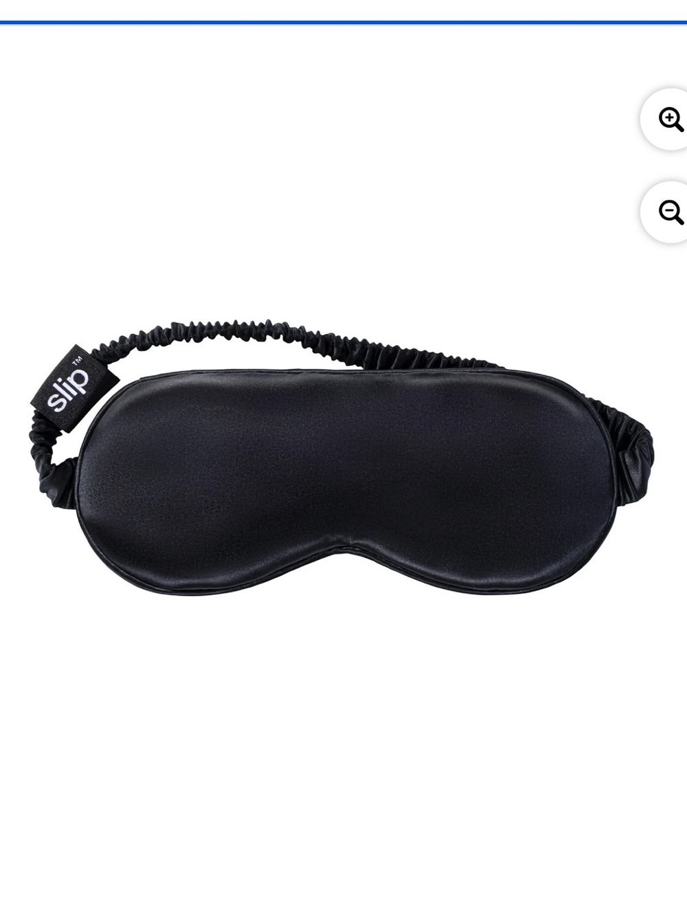 Slip Pure Silk Soft Satin Sleep Mask with Elastic Band Black